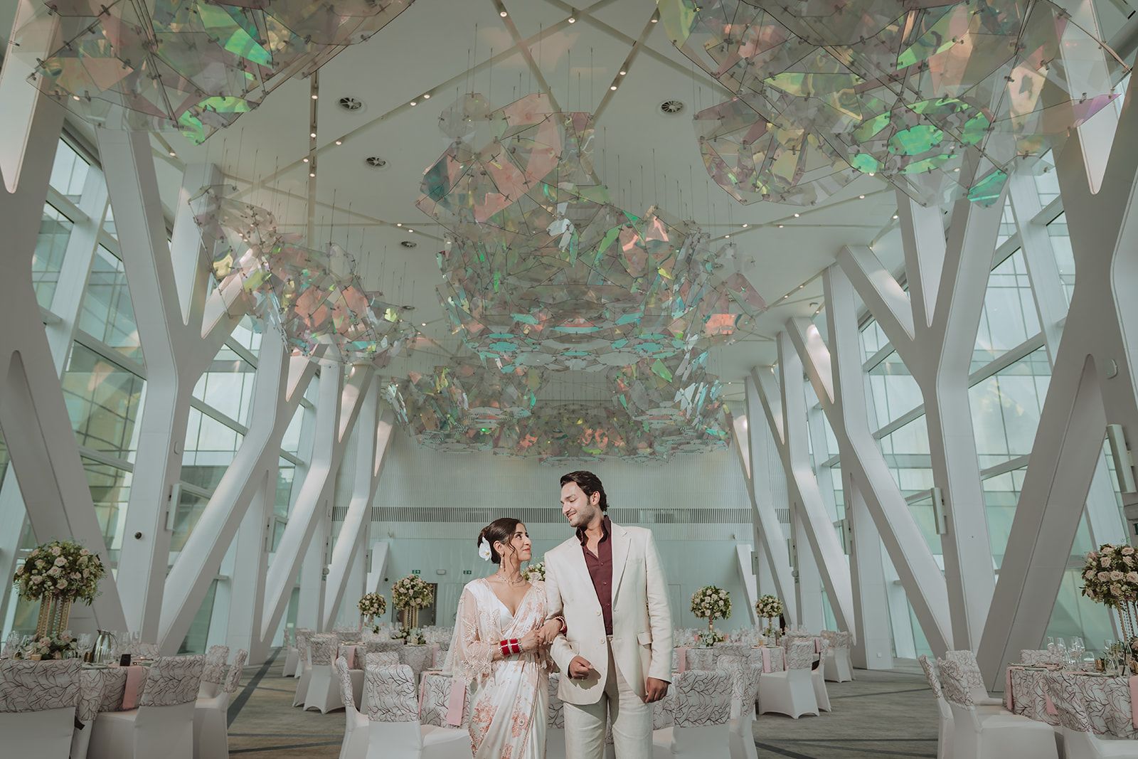 Cumulus Ballroom prepared for a wedding at Cinnamon Life Colombo