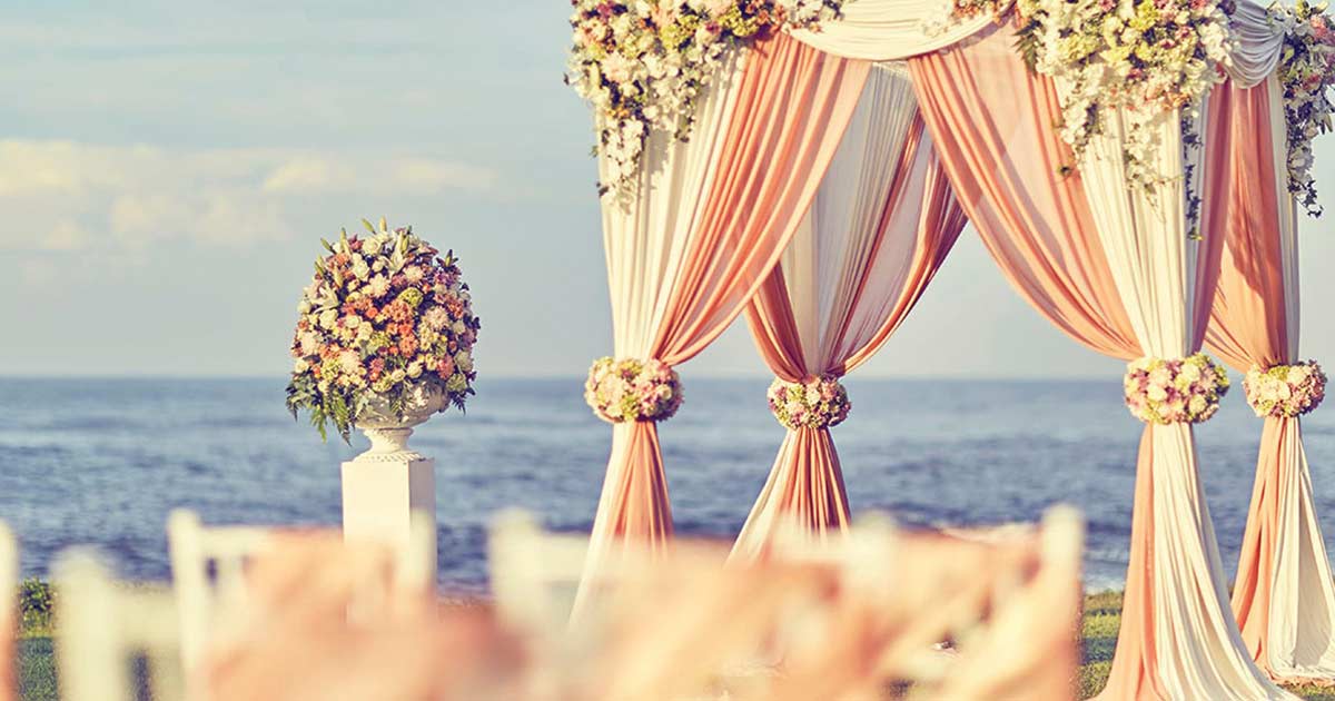 Ocean-facing wedding ceremony setting at Jetwing Lighthouse